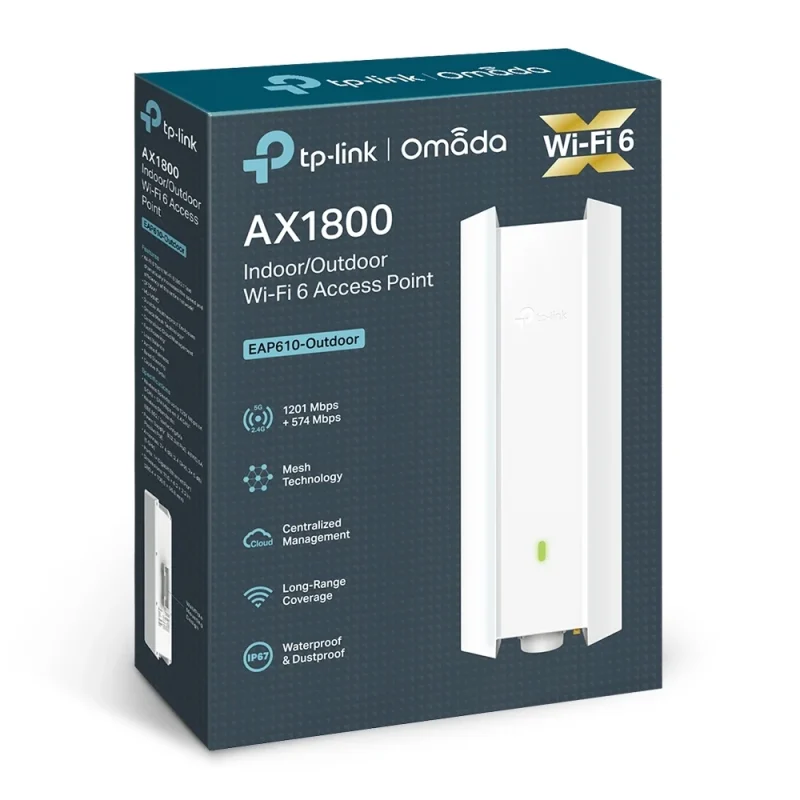 TP-LINK EAP 610 OUTDOOR AX800 WIFI 6 ACCESS POINT